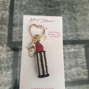 Betsey Johnson Lipstick Keychain Charm